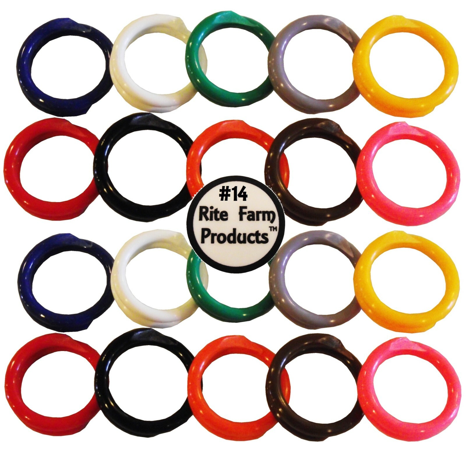 20 MULTI COLORED #14 LEG BANDS 7/8" CHICKEN POULTRY TURKEY QUAIL DUCK GOOSE