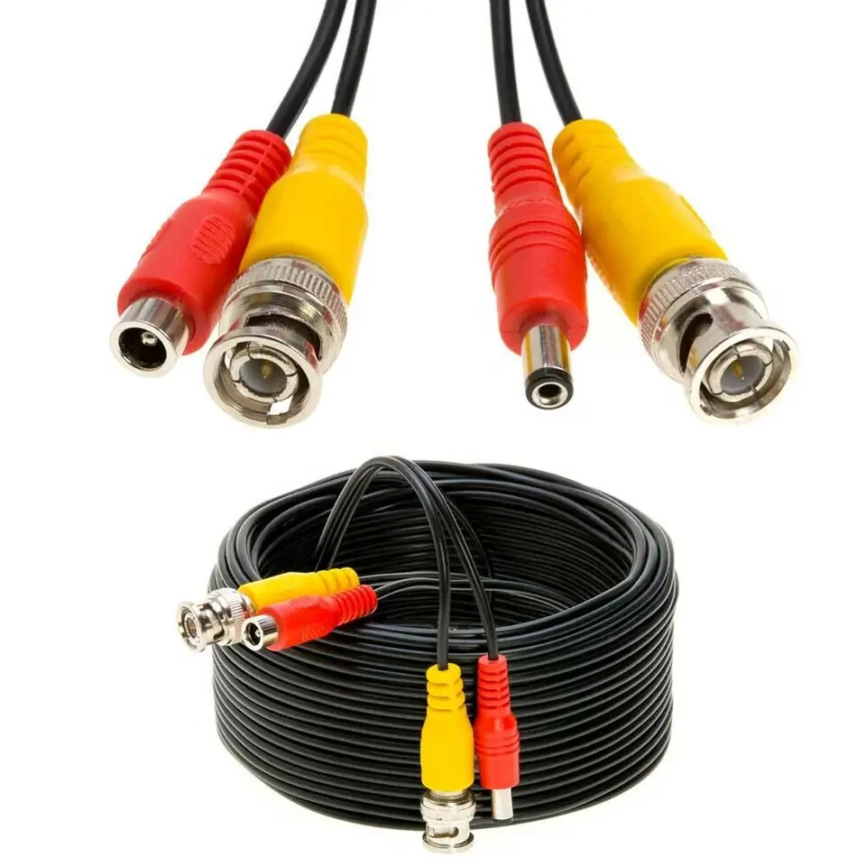 Pack of 4 CCTV Cable Security Camera Siamese Wire BNC DC Power Video 100FT