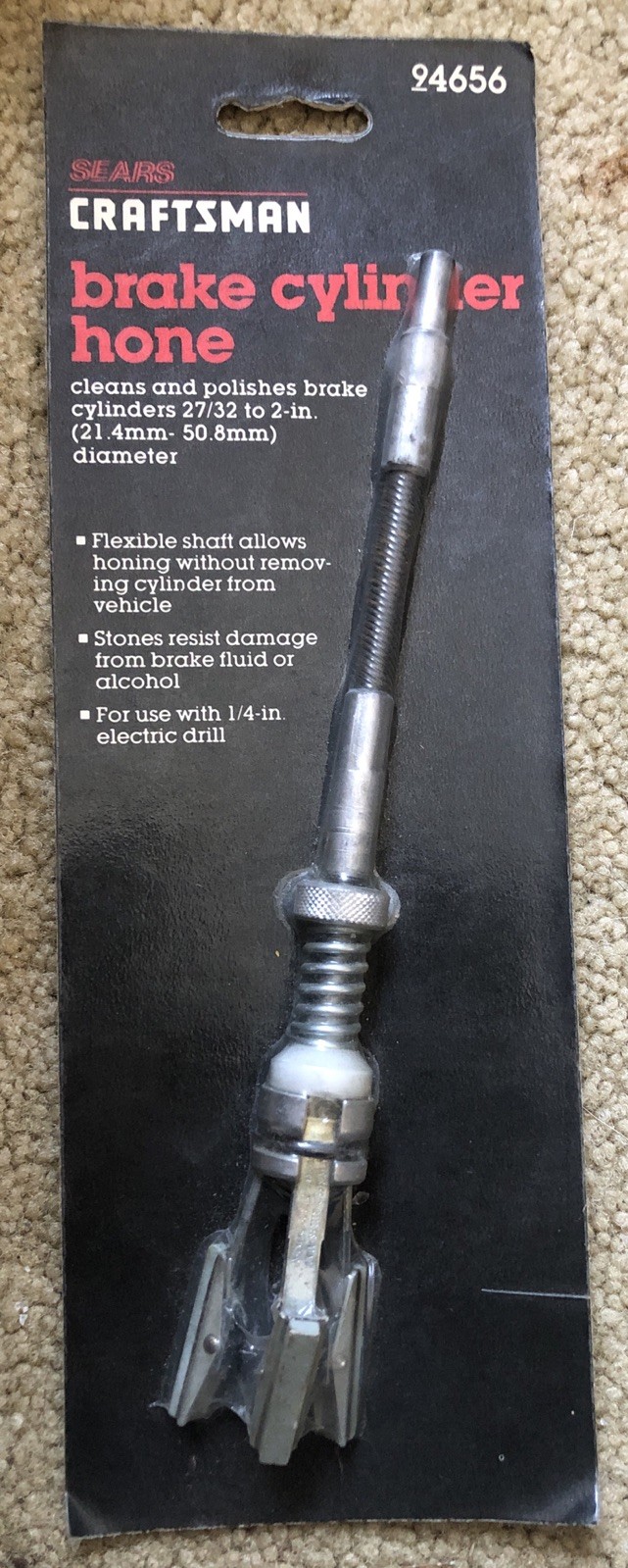 Vintage Sears Craftsman No. 94656 Brake Cylinder Hone Made In USA Sealed In Pack