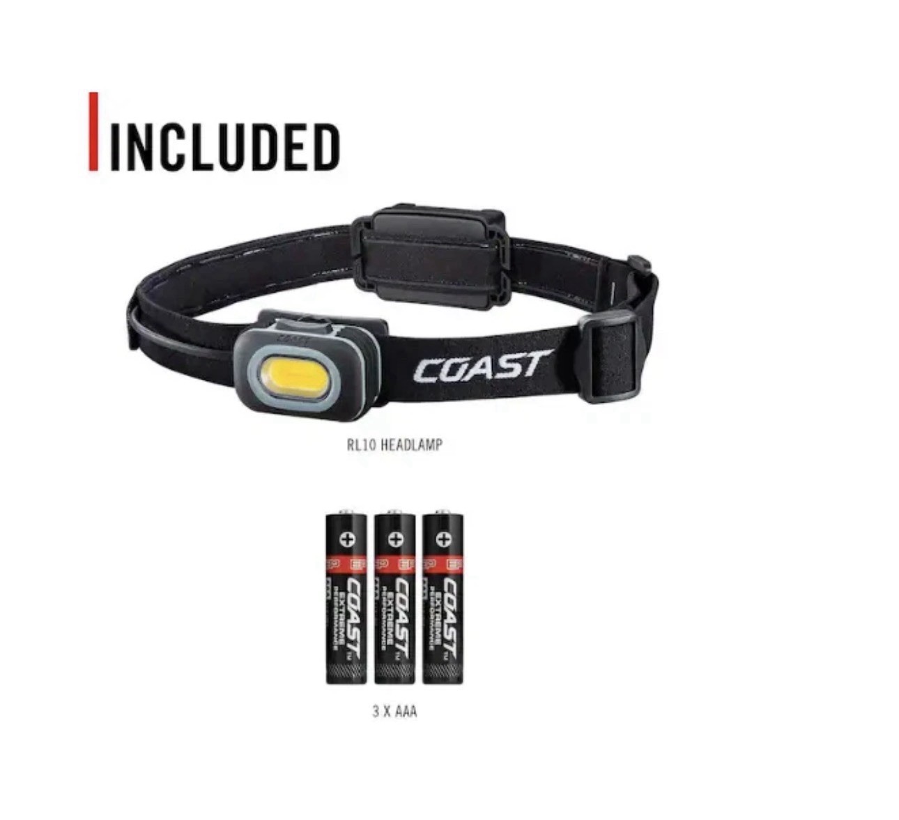 Coast RL10 560 Lumen Battery Powered LED Headlamp