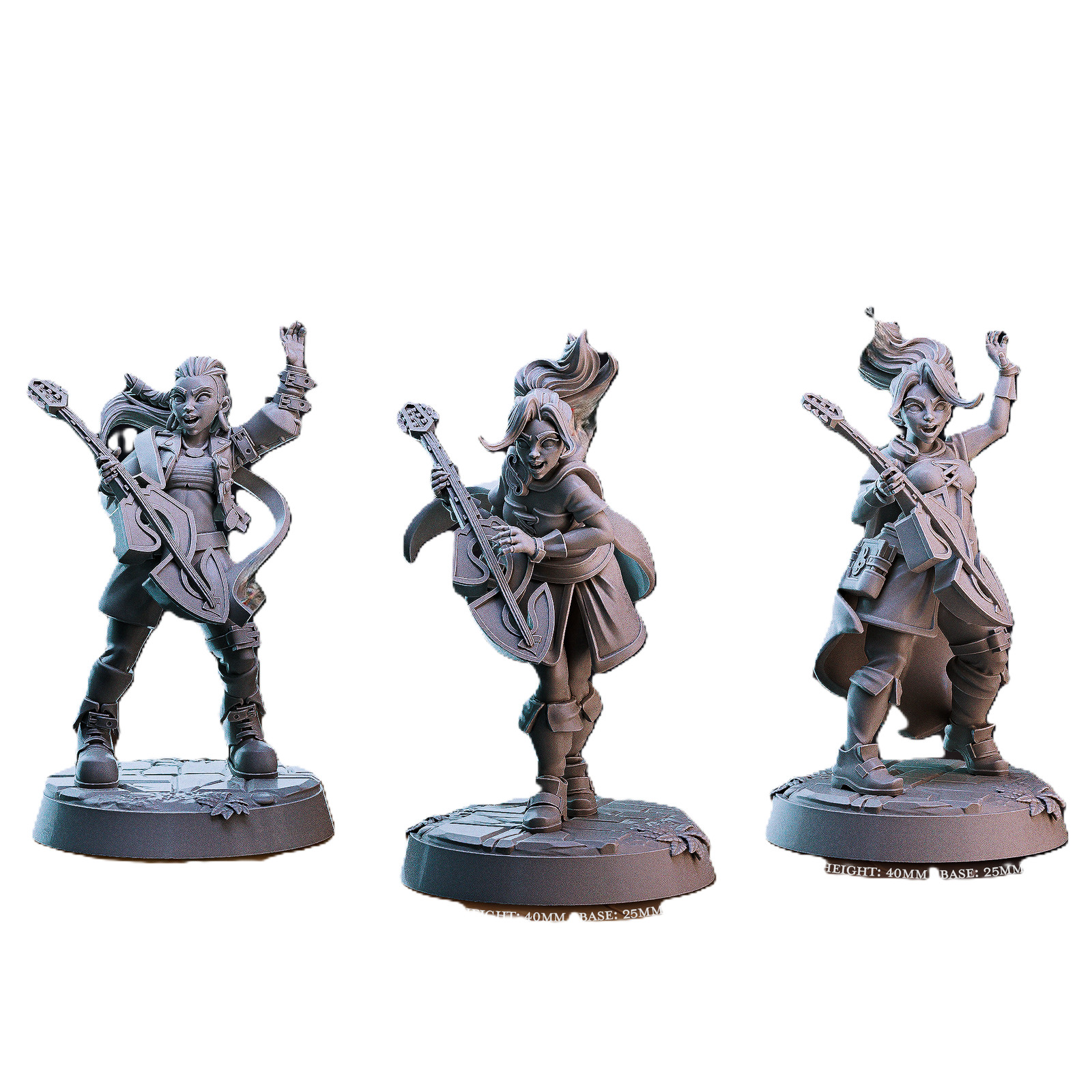 CastnPlay #947 Human Bard - No Base - 32mm