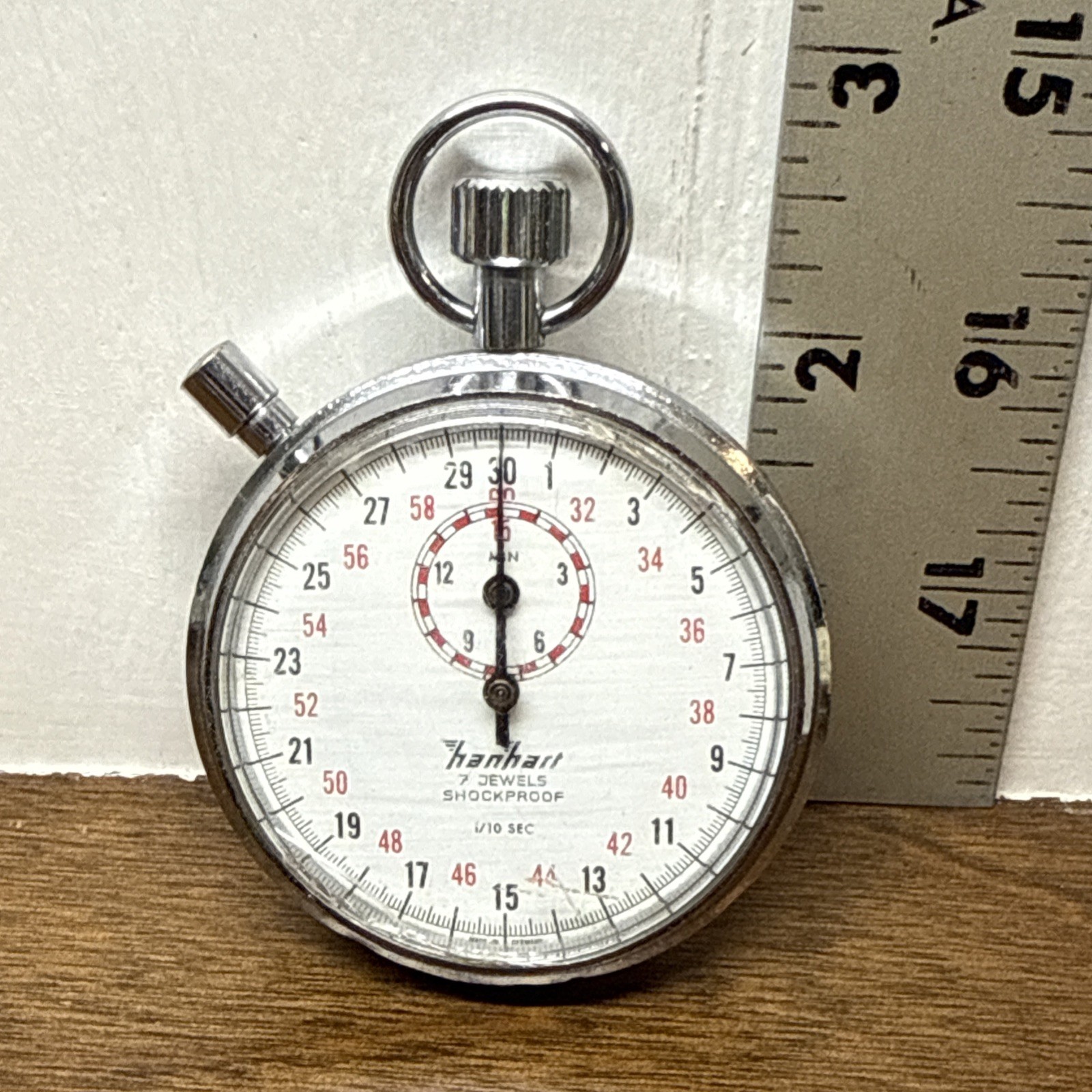 Hanhart 7 Jewels Shockproof Antimagnetic 1/10 Sec Stop Watch