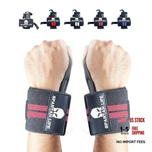 wrist wraps for weightlifting men & Women 18" Professional Quality Wrist Pink