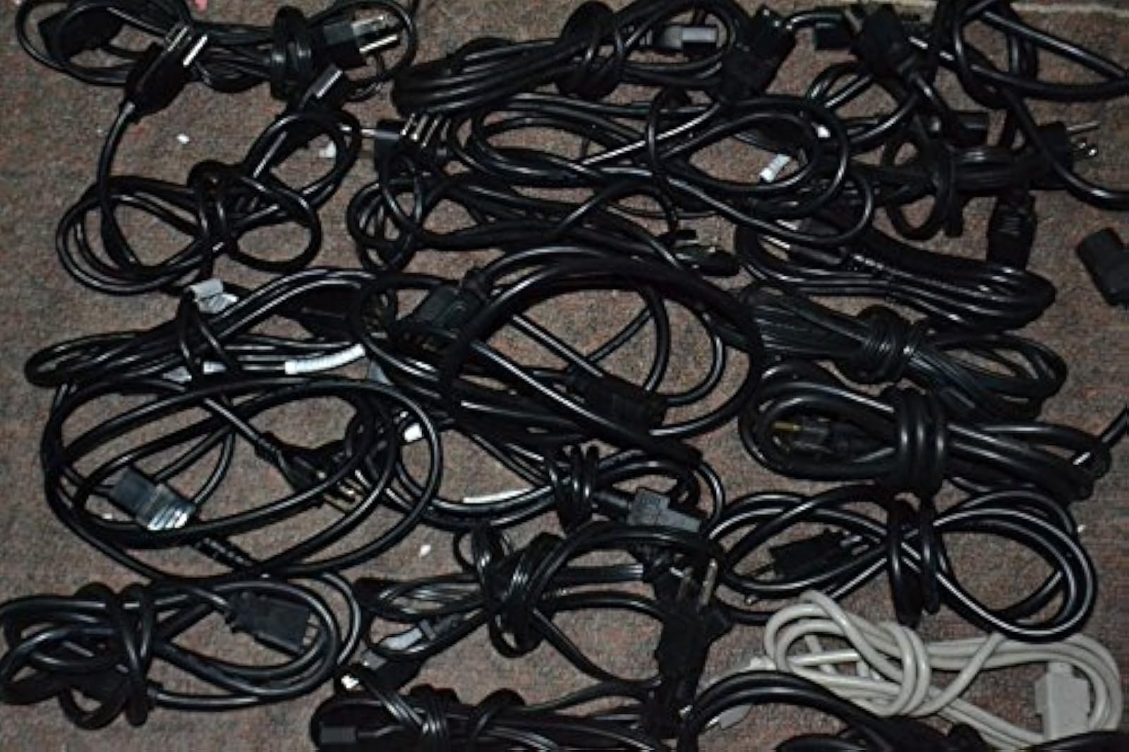 Lot Of 20 Computer PC Monitor 3 Prong Power Cord Cable PS3 X-Box 360 HDTV