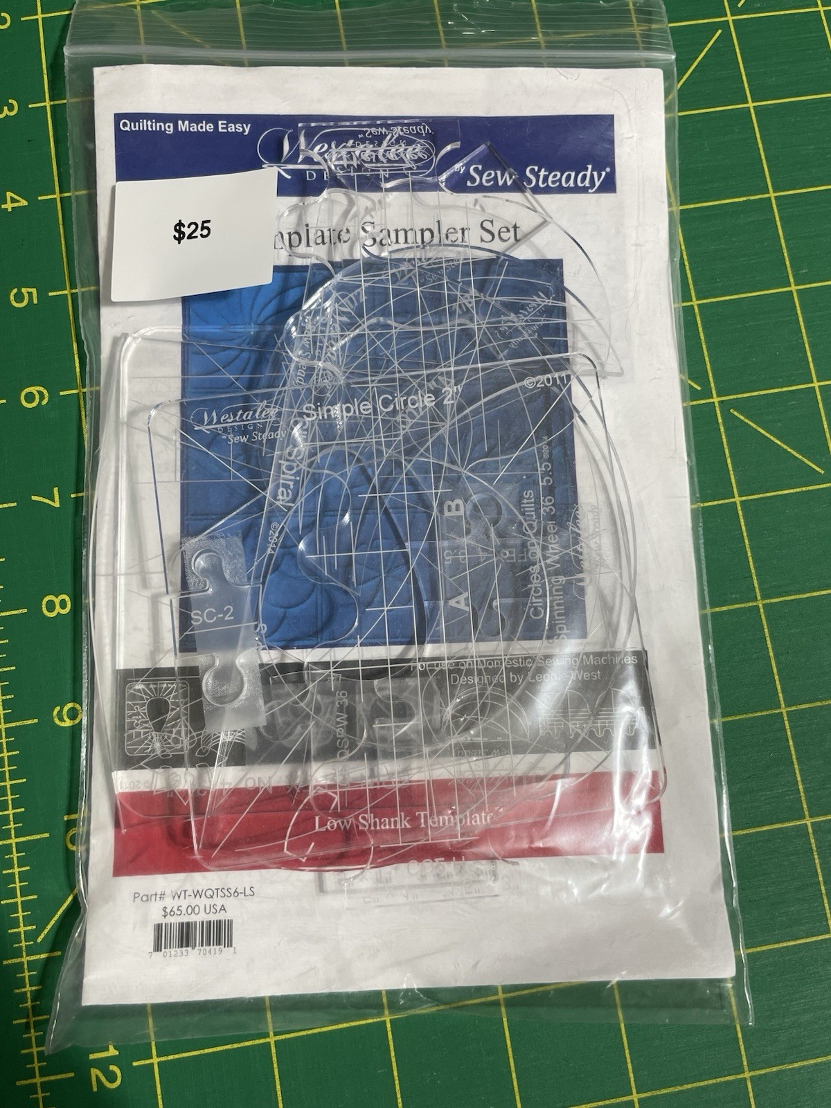 Westalee Template Sampler Set Low Shank Sew Steady Quilting Template
