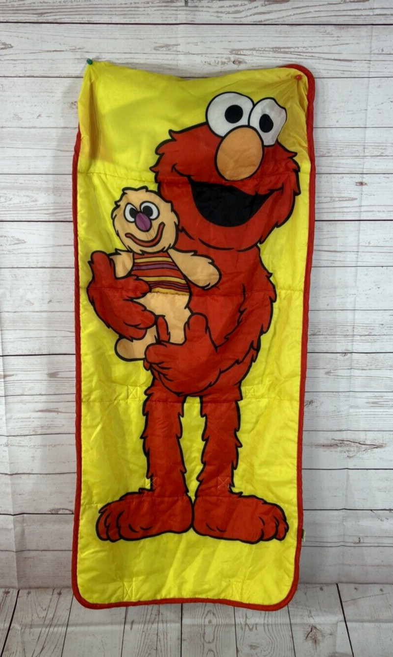 VTG Sesame Street Toddler Kids Sleeping Mat Fold N Go ELMO Baby David Red 45x21"