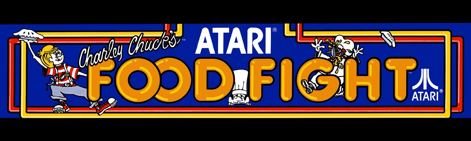 Food Fight Arcade Marquee For Reproduction Header/Backlit Sign