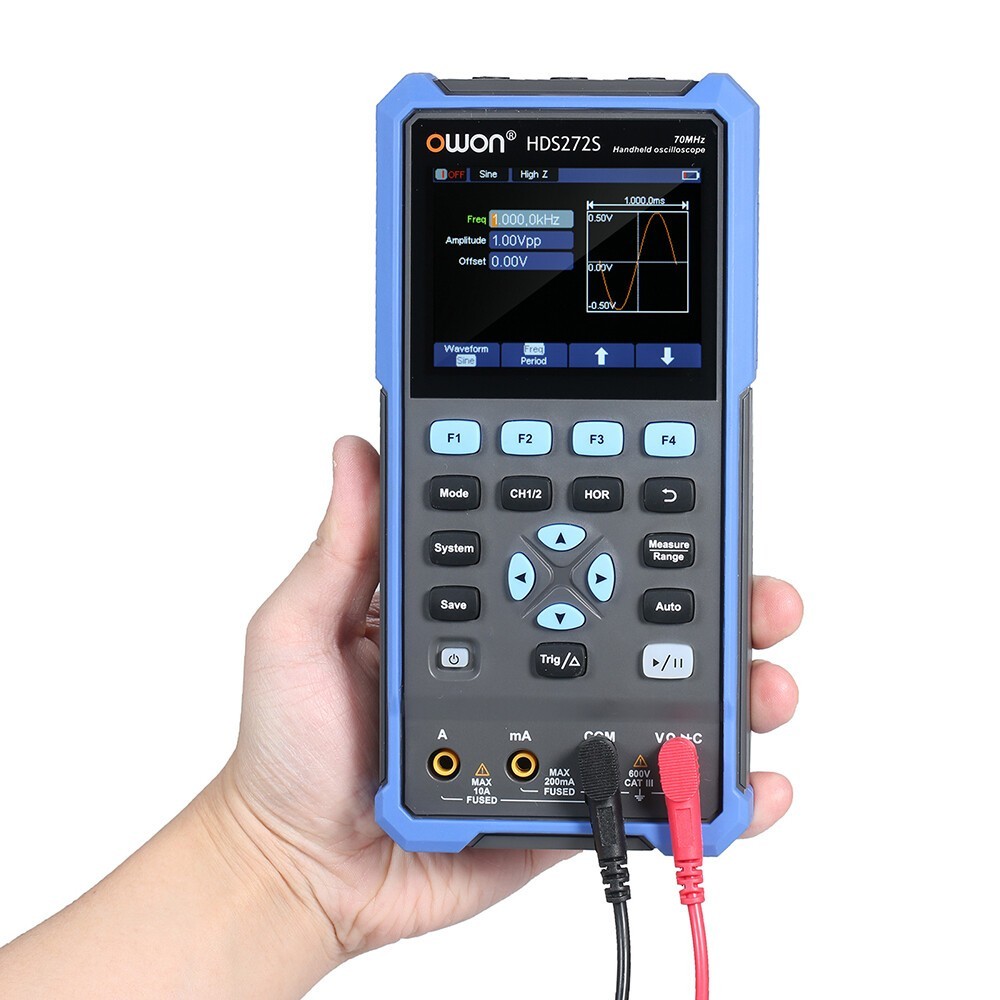 HDS272S 2CH 70MHz Digital Oscilloscope Multimeter Wave Generator 20000 Count