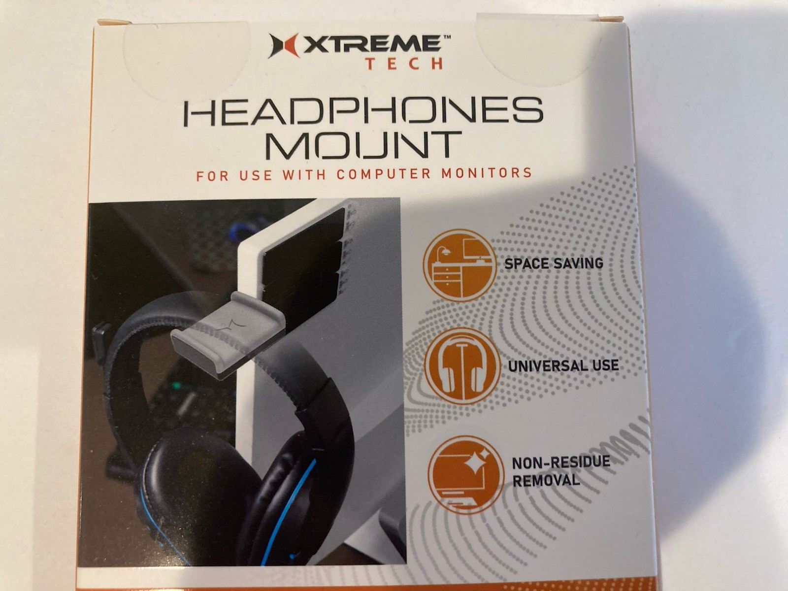 (2)Xtreme Tech Headphone Mount Hanger for Computer Monitors & Desk Organization