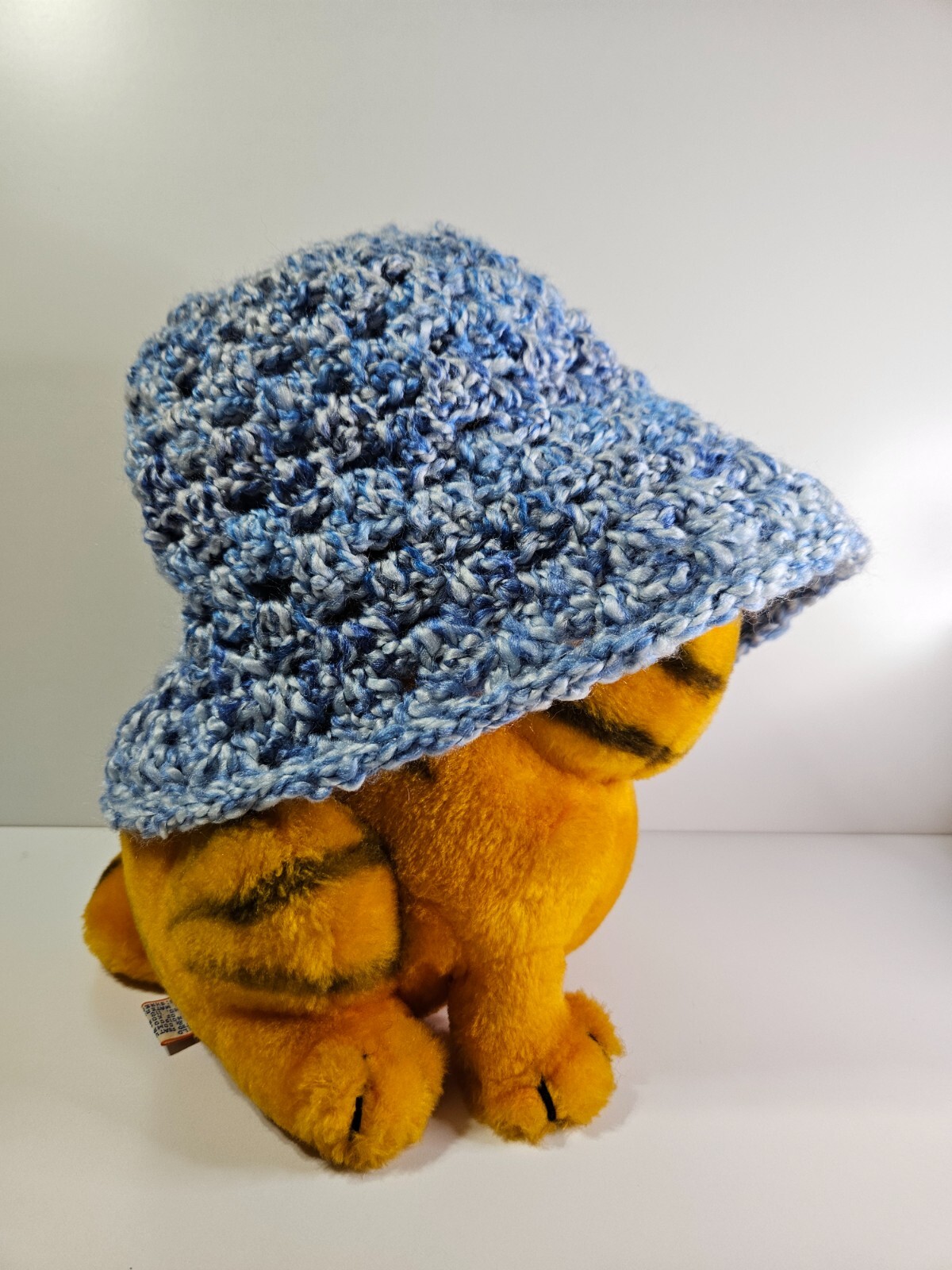 Crochet Bucket Hat Cloche Granny Square Delft Blue Acrylic Yarn Adult New