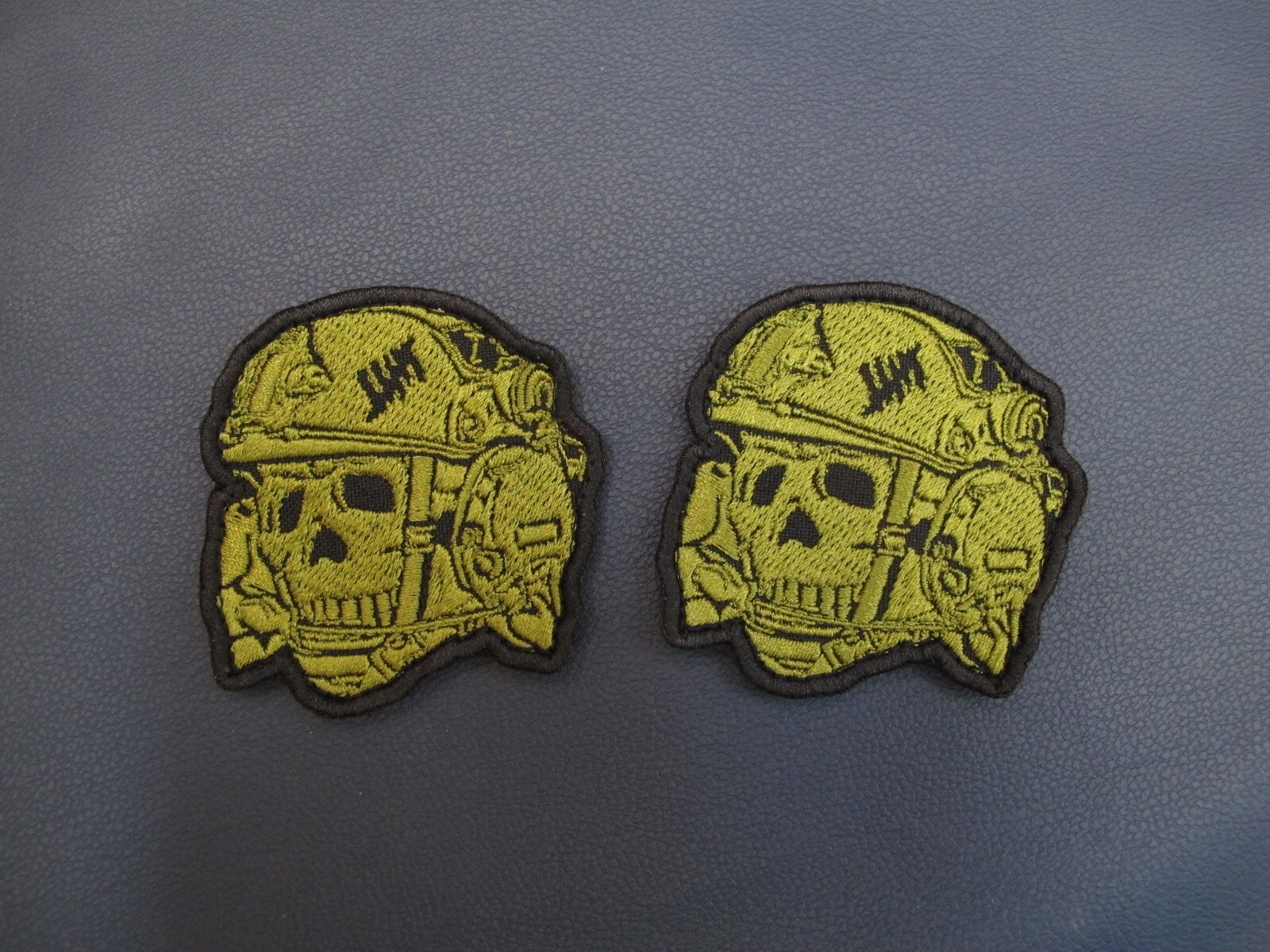 SKULL scull OPERATOR TACTICAL MORALE UKRAINE PATCH 60 x 60 mm 2pcs k