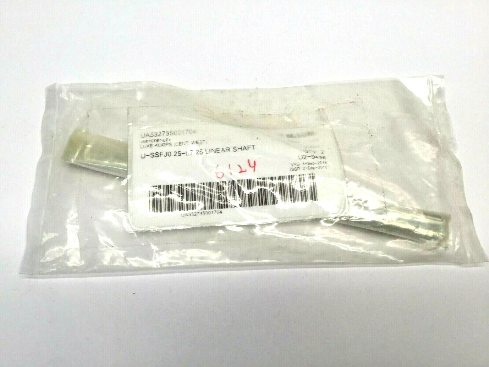 Misumi U-SSFJ0.25-L7.25 Linear Shaft LOT OF 2