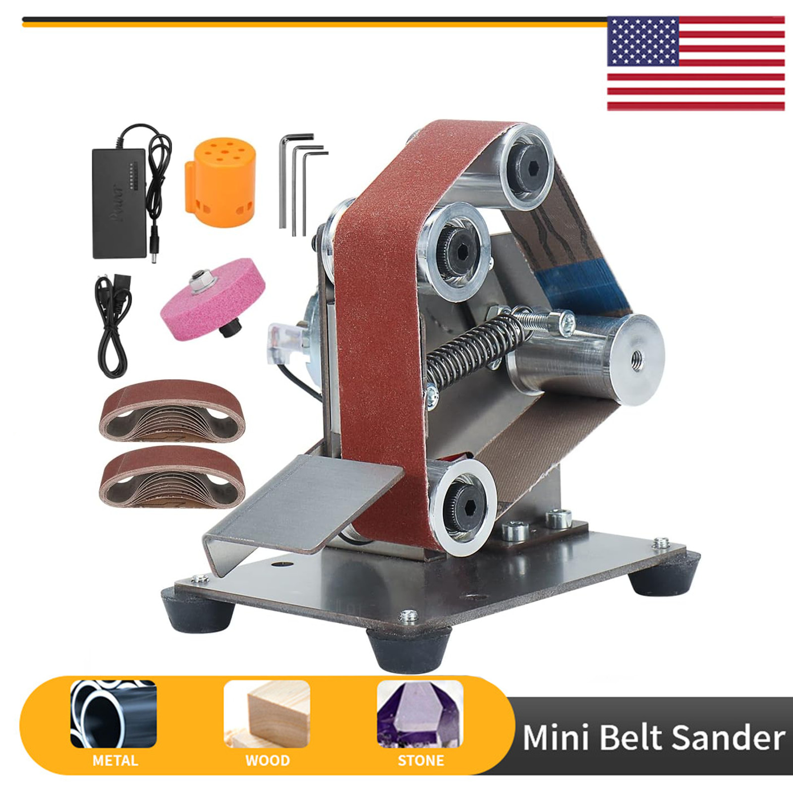 Mini Belt Sander Electric Grinder Polishing Grinding Knife DIY Sharpener Machine