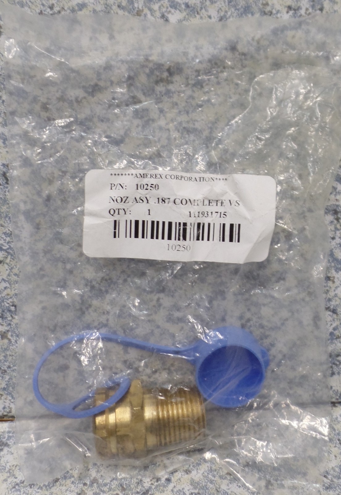 AMEREX CORPORATION 10250 Nozzle .187 Complete VS 111931715 NEW
