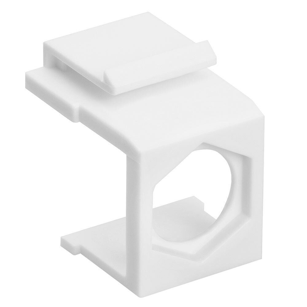 40 Pack Blank Keystone Jack Insert With Hole for RCA F-Type BNC Connector White
