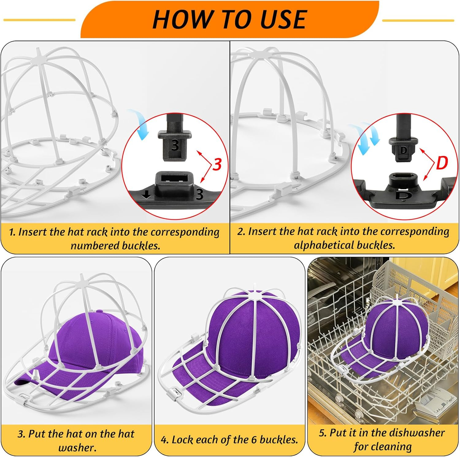 Hat Washer for Washing Machine Hat Washer Cage Hat Cleaner for Baseball Caps ...
