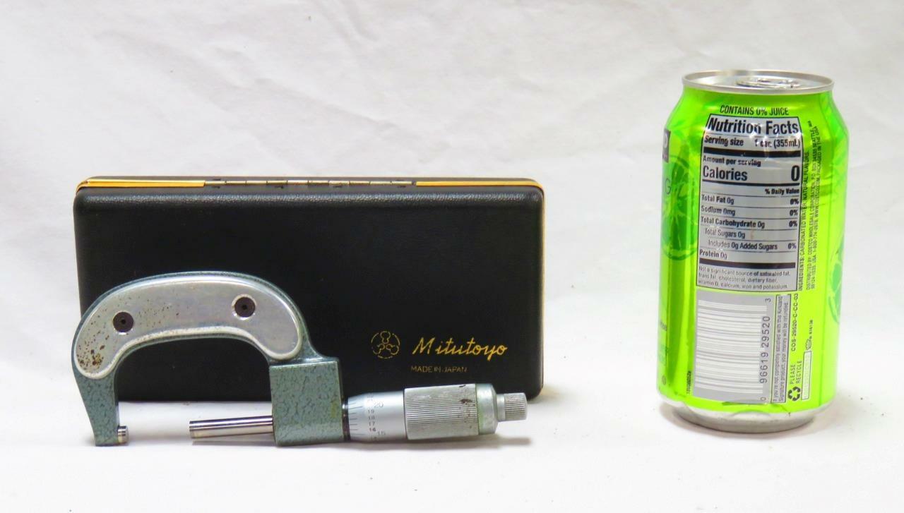 Mitutoyo 1-2" Micrometer M825-2"V Ratchet Stop Thimble