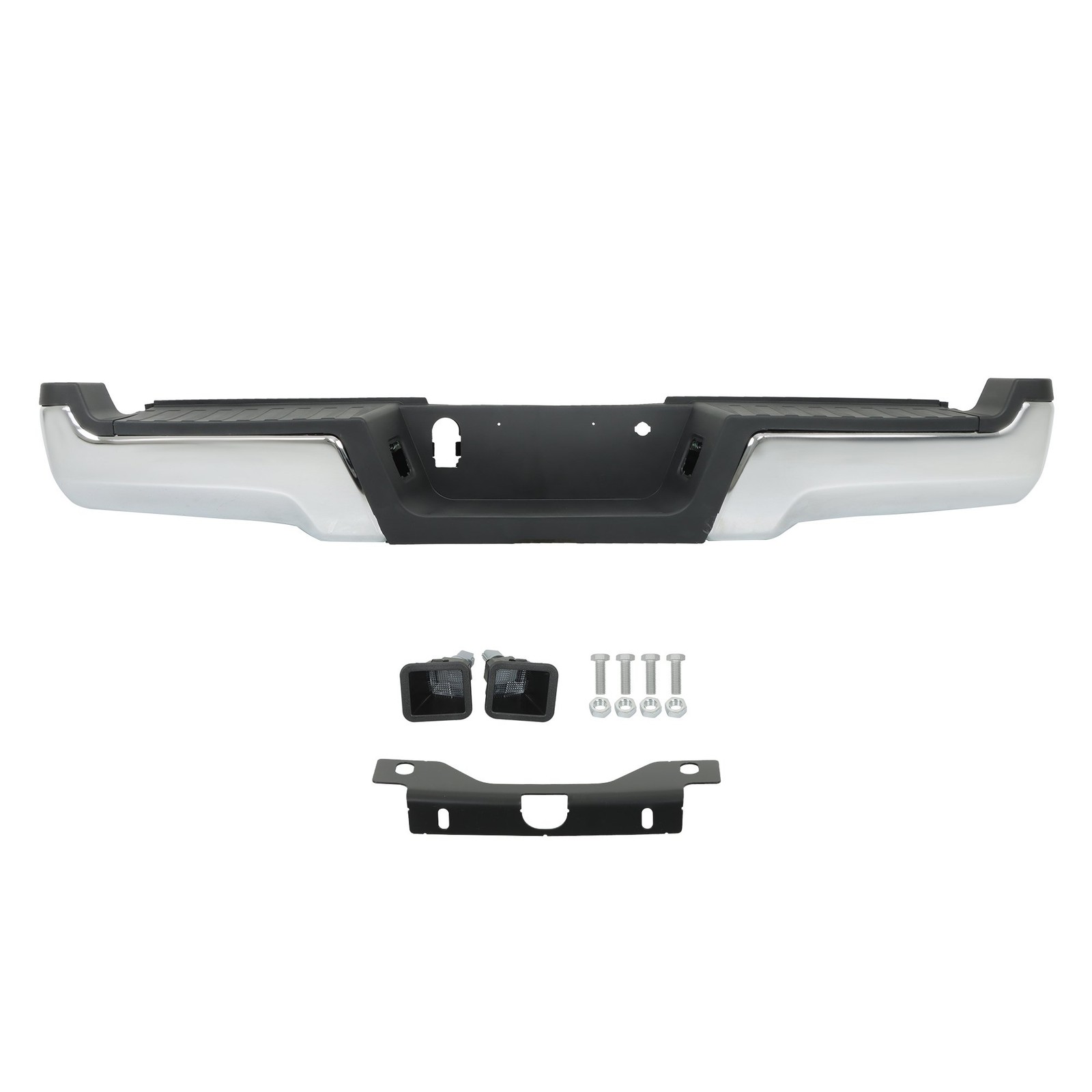 Chrome Rear Step Bumper Assembly For Ford F-250 F350 Super Duty 2017-22 W/o Park
