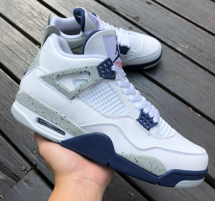 Jordan 4 Retro Midnight Navy Men s Mid Top Basketball Shoes US Size