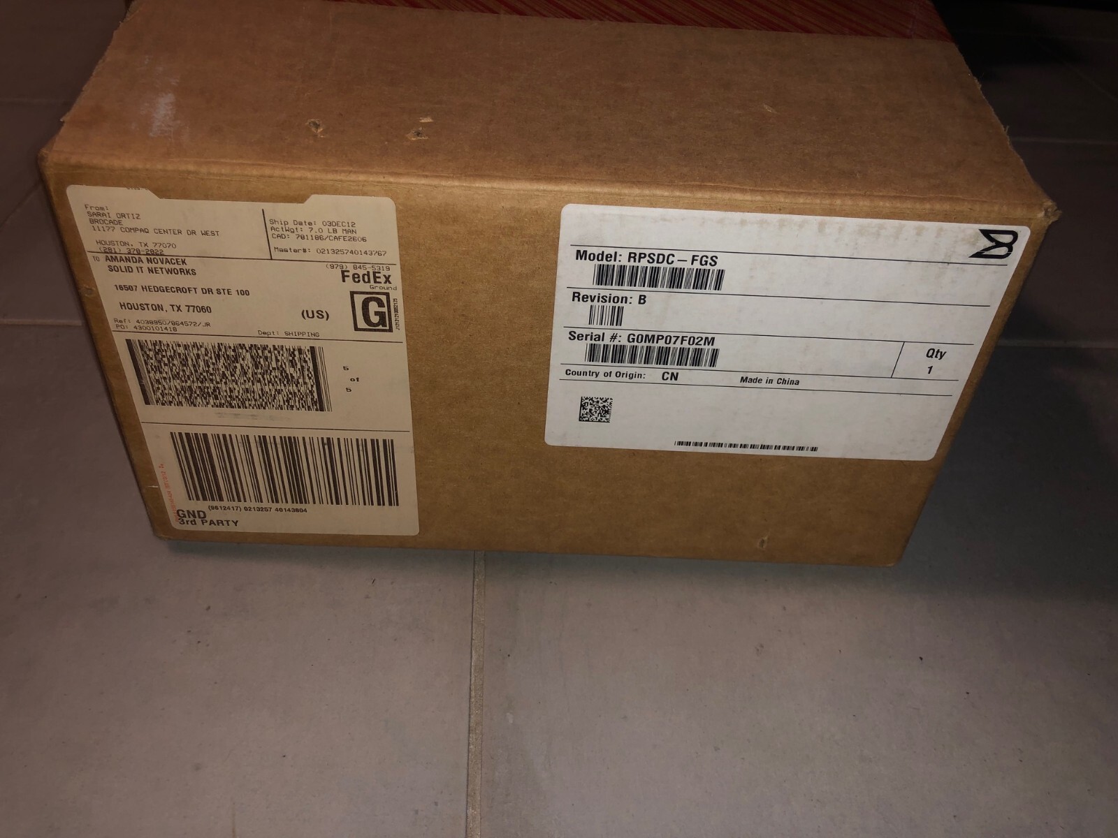 NEW Sealed Brocade/Foundry RPSDC-FGS DC power Supply for All FGS Models