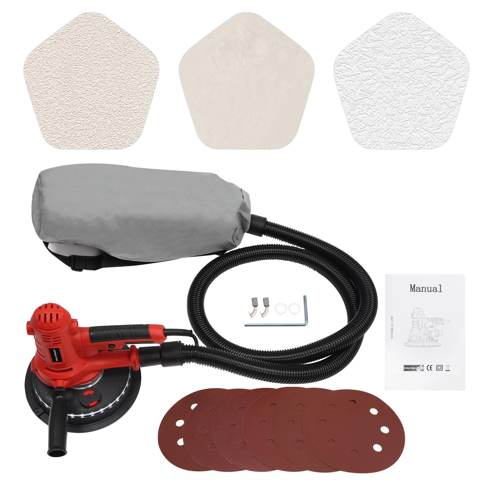 1200W Electric Drywall Sander 7in Variable Speed with LED Light Strip
