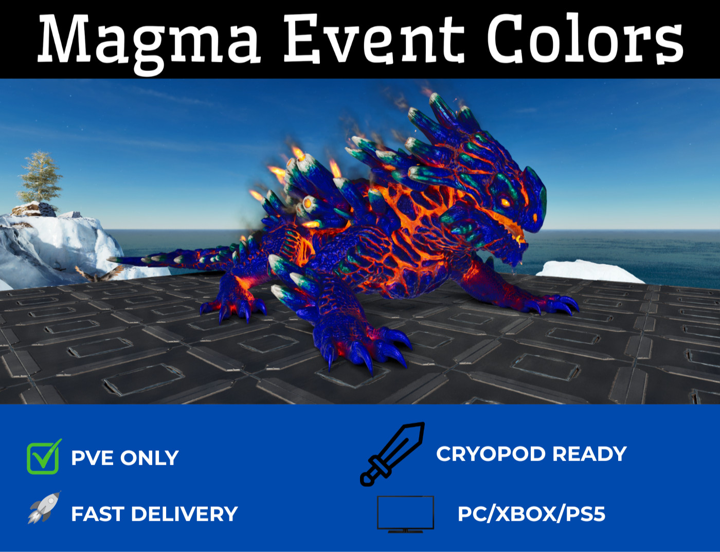 🔥ARK Survival Ascended PvE Magmasaur Event Colors PC/XBOX/PS5 ASA magma