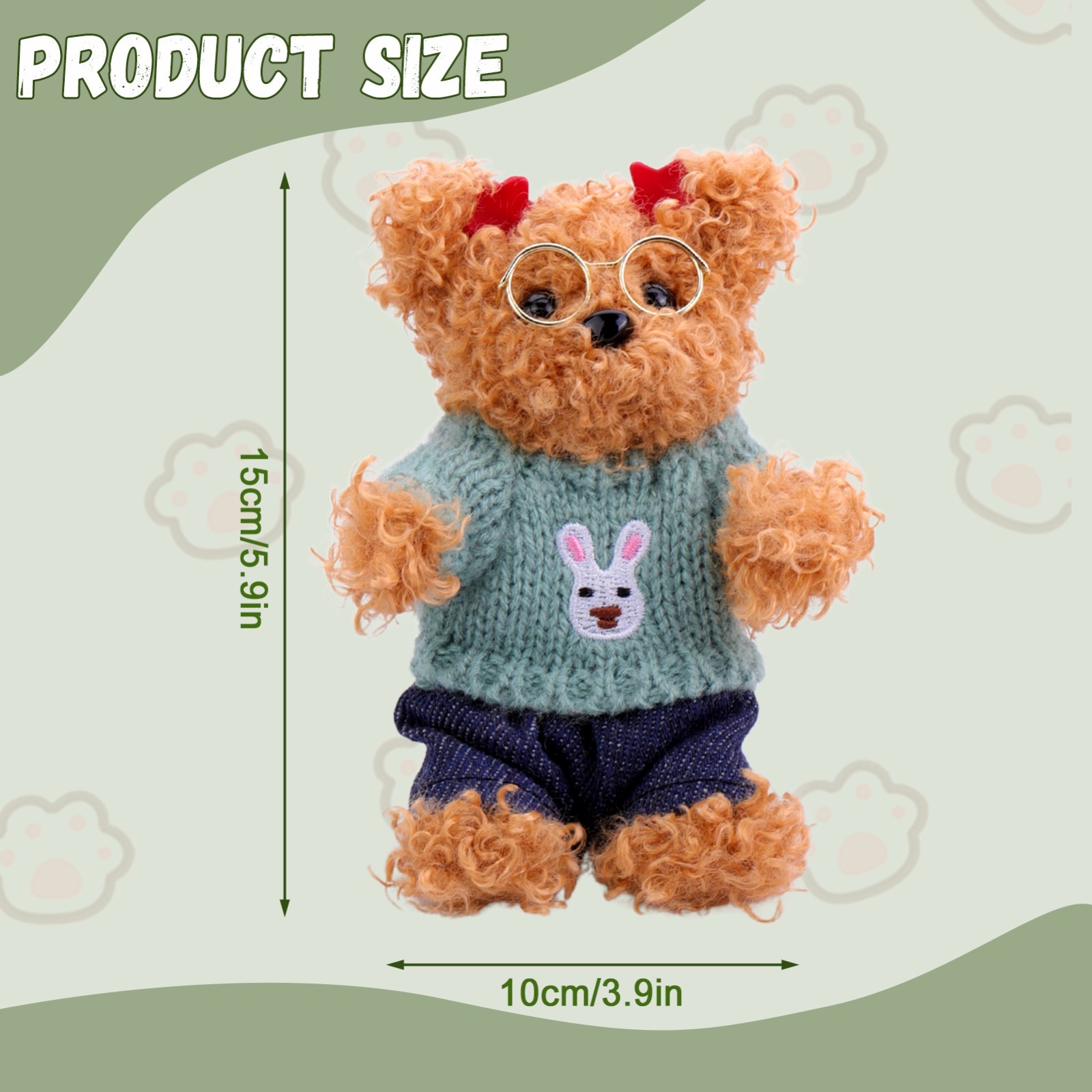 DIY Cute Bear Twist Stick Material Kit Handmade Chenille Stems Craft Set for Kid