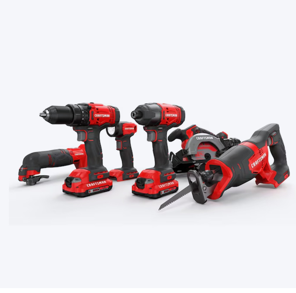 CRAFTSMAN V20 20-volt Max 6-Tool Power Tool Combo Kit with Soft Case