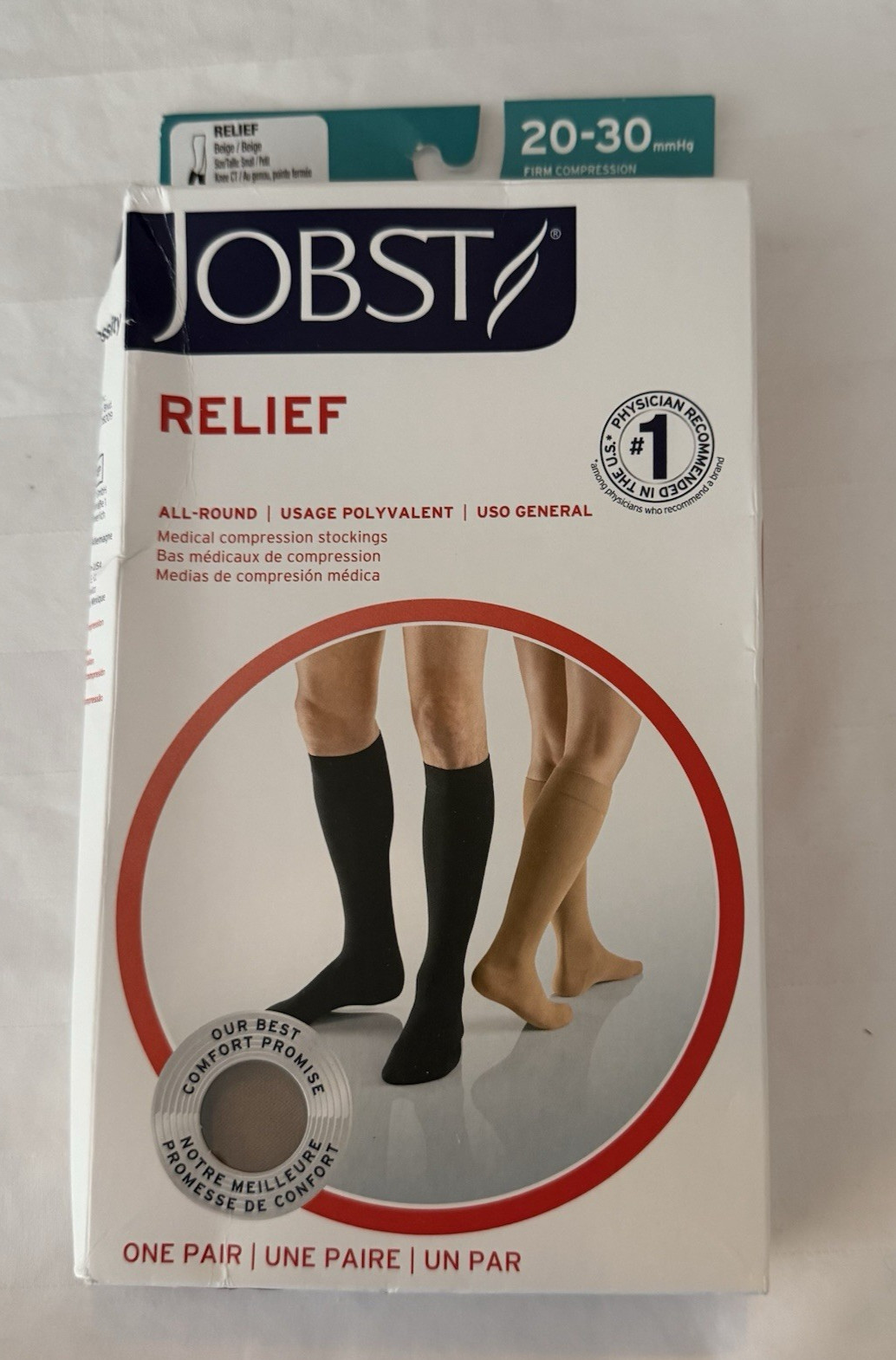 Compression Sox  JOBST Unisex Adults' Relief Medical   7767200 Beige Small