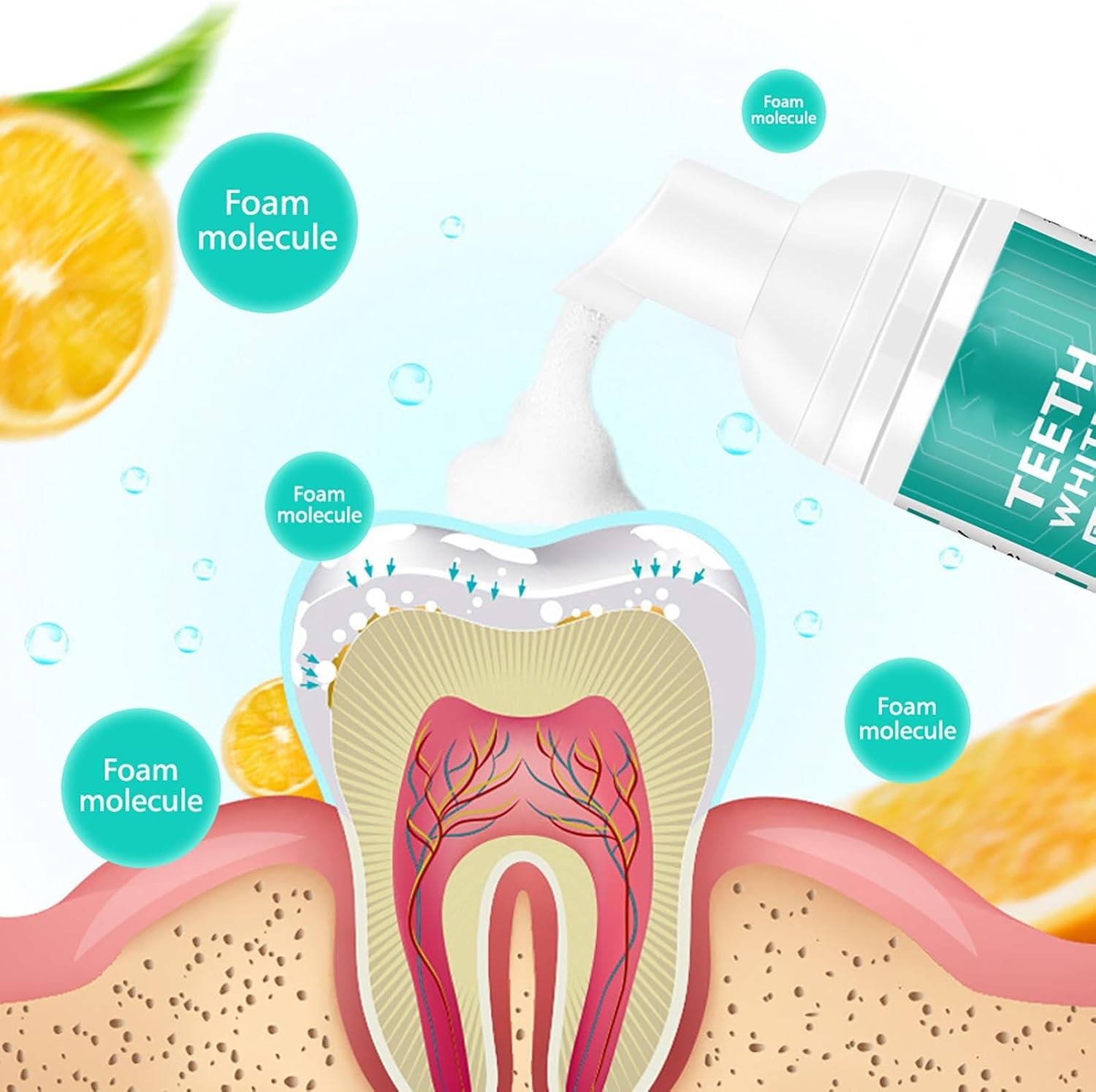 Foam Toothpaste 2PCS,Stain Removal for Sensitive Teeth,Teeth...