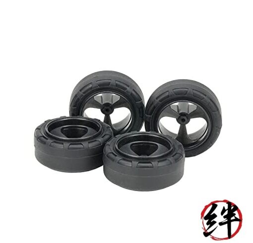 JR 24mm Tires/3-Spoke Wheels Super Hard Small Dia Narrow / Tamiya / 95635