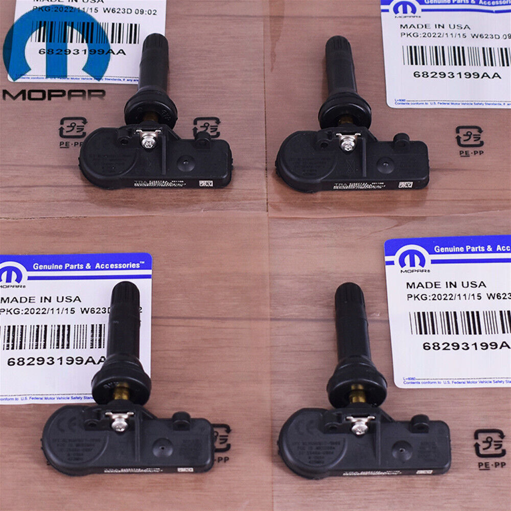 4X GENUINE TPMS TIRE PRESSURE SENSORS OEM 68293199AA-AB For DODGE RAM 1500 DT