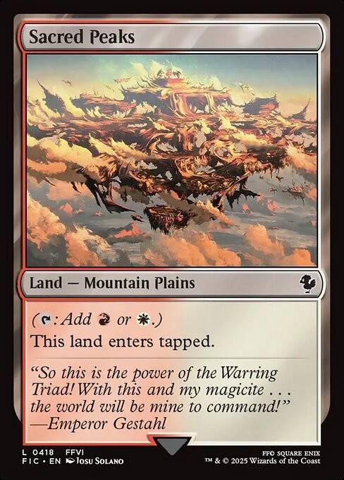 (x4) Sacred Peaks 418 Play Set L Normal FIC MTG NM