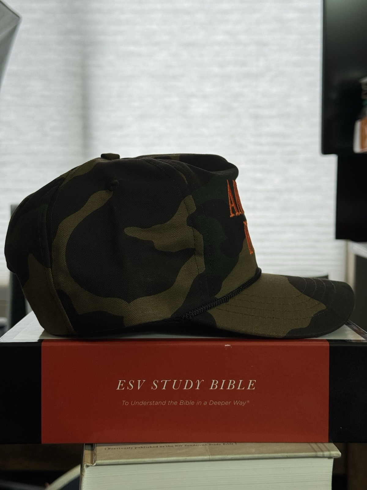 OFFICIAL AMERICA FIRST NJF 2025 Fuentes Store Hat Embroidered - Camo Clavicular