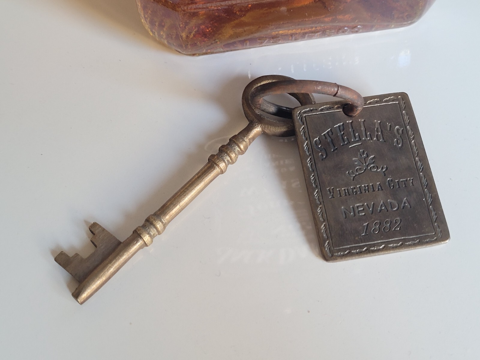 Collectable Solid Brass STELLA'S House Nevada Brothel Key Hotel Motel Room Key