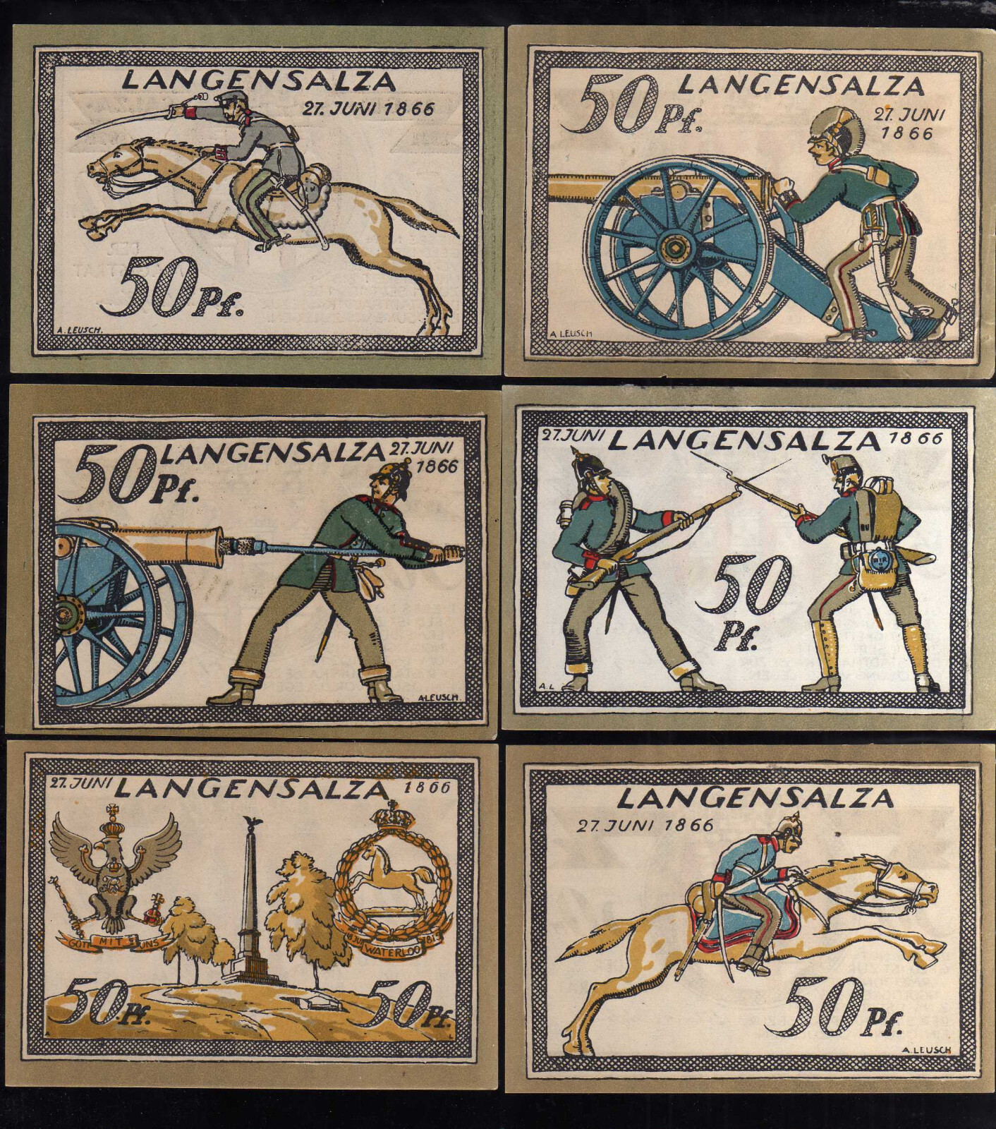 LANGENSALZA - GERMANY NOTGELD  -   6 X 50 PFENNIG