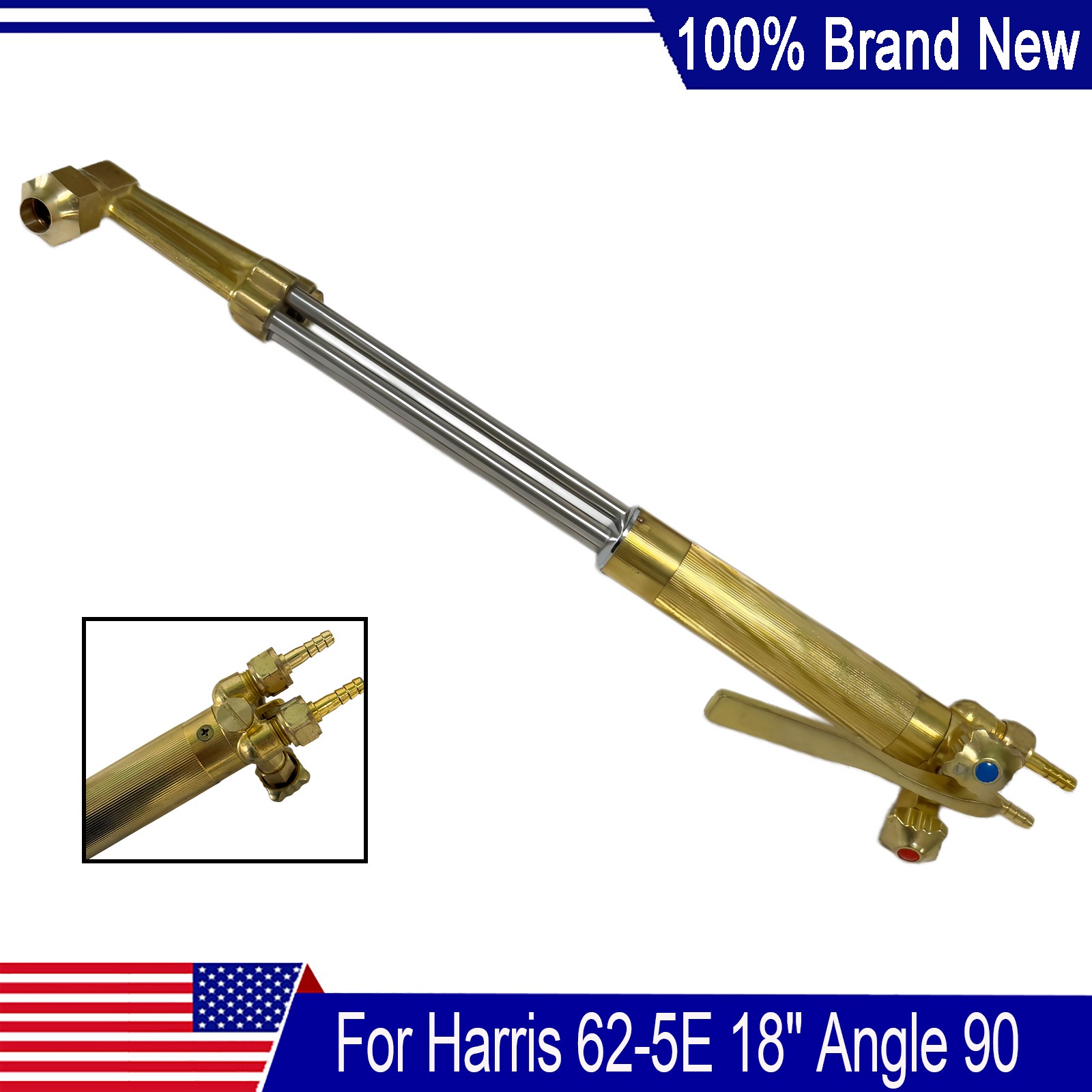 New Heavy Duty Straight Cutting Torch 1003430 For Harris 62-5E 18" Angle 90