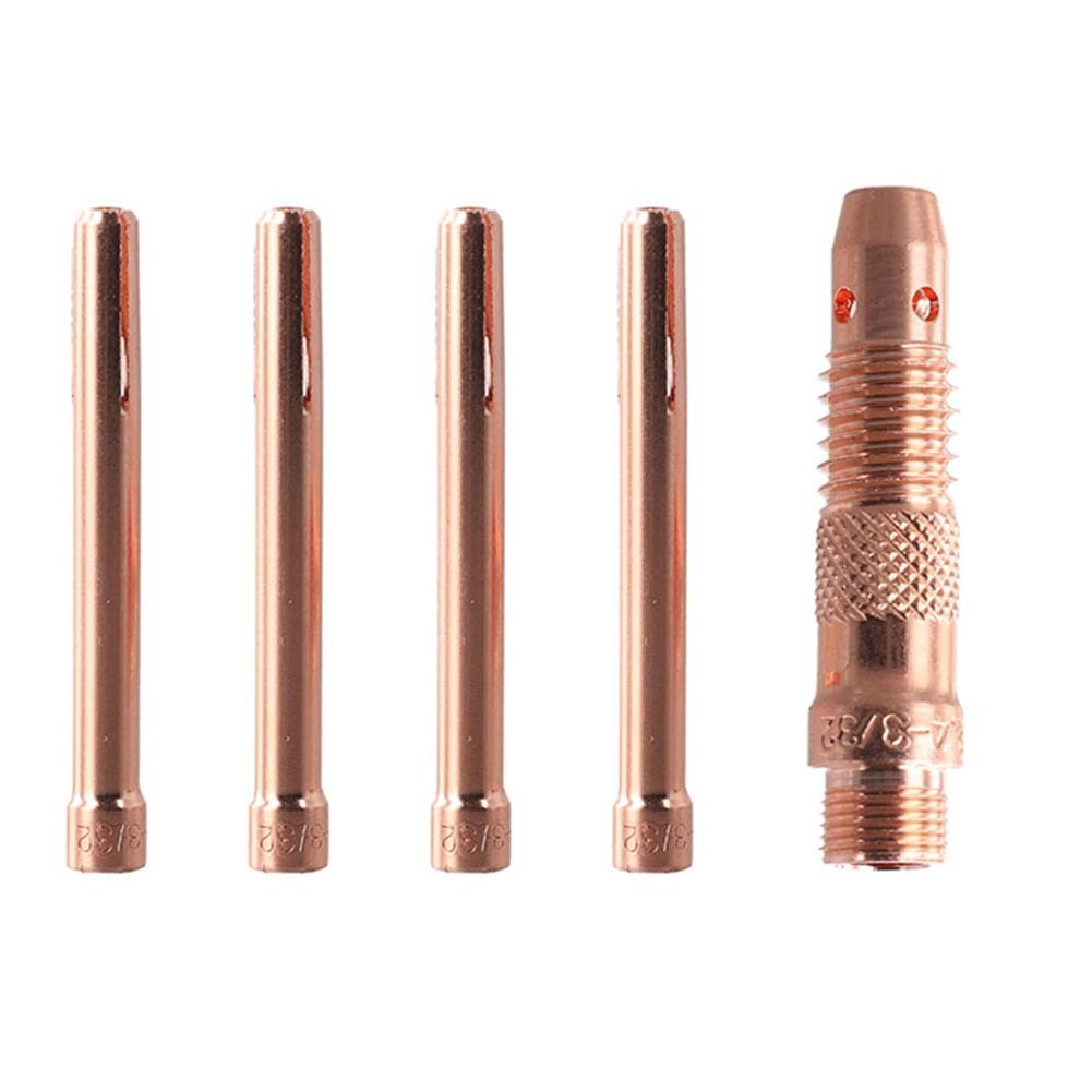 5PCS Set of 24mm For TIG Collet Body with Collets for WP 17 18 26 Torch Usage