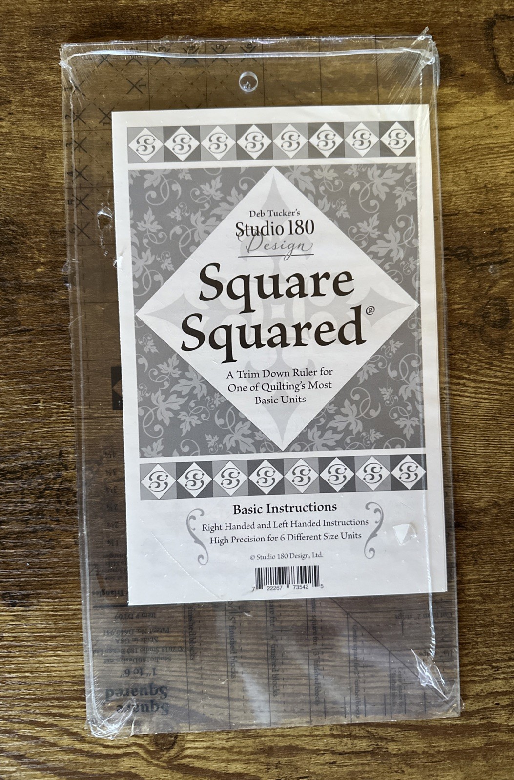✨Studio 180 Design (DT09-1) Square Squared Quilting Trim Down Ruler Tool Basic