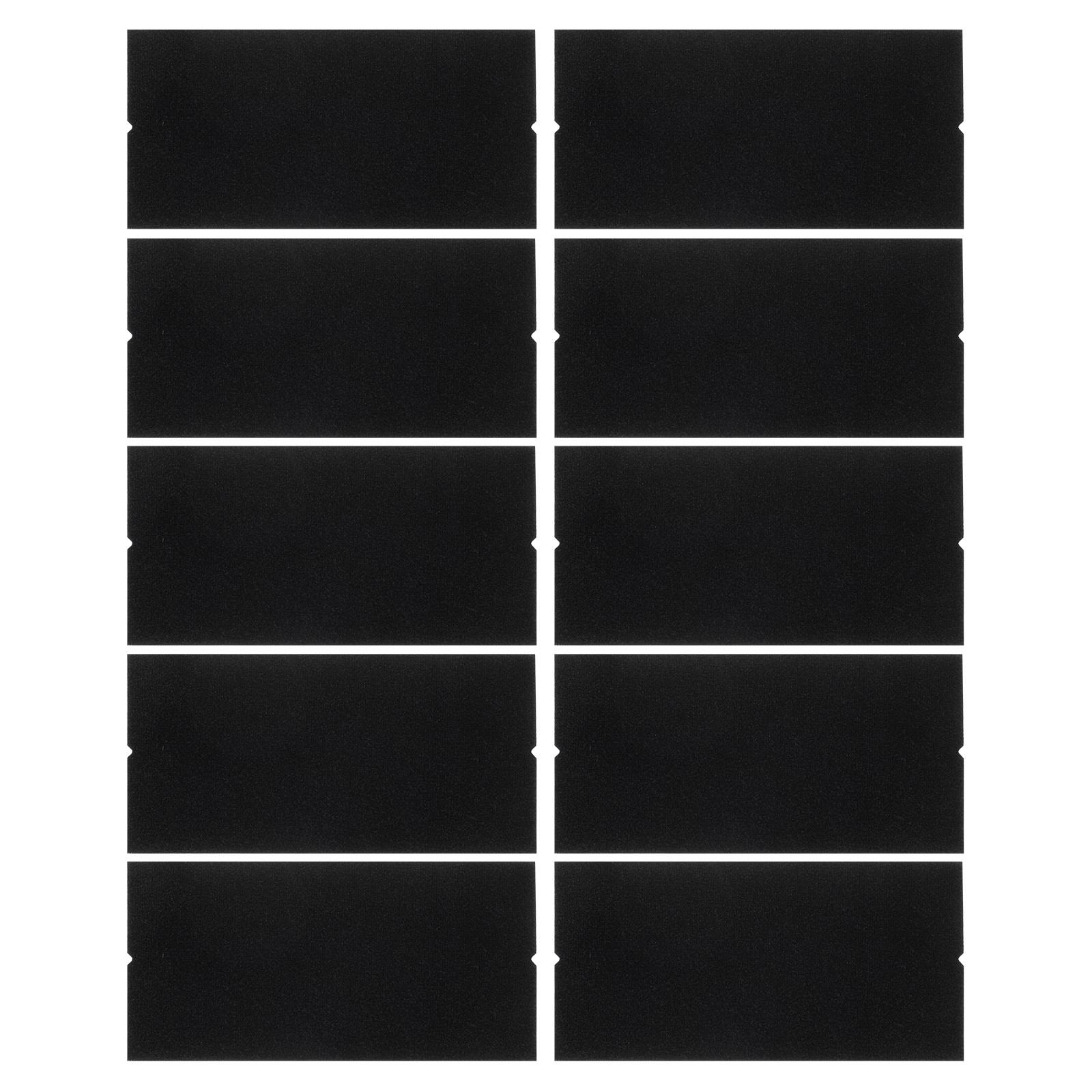 10pcs Squeegee Fabric 4 Inch Pre-Cut Self-Adhesive Replacement Felt, Black