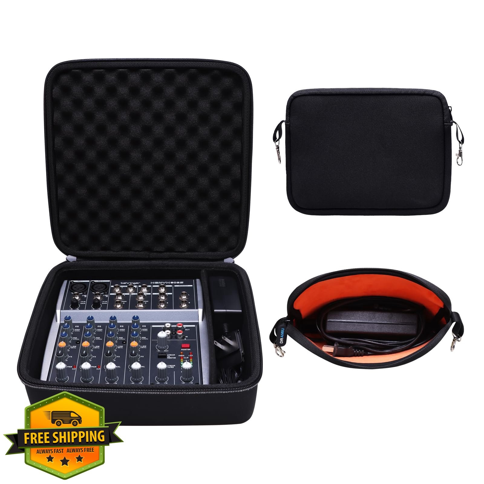 DR·AMIU Mixer Case Mackie ProFX6v3 Behringer Xenyx 802S