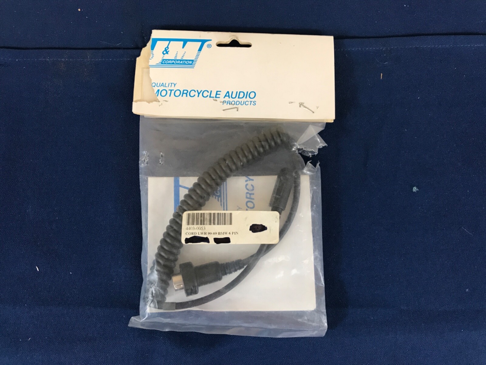 New J &M Z Series Lower Headset Cord - 6 Pin, 99-09 BMW 4403-0053, HC-ZJM*