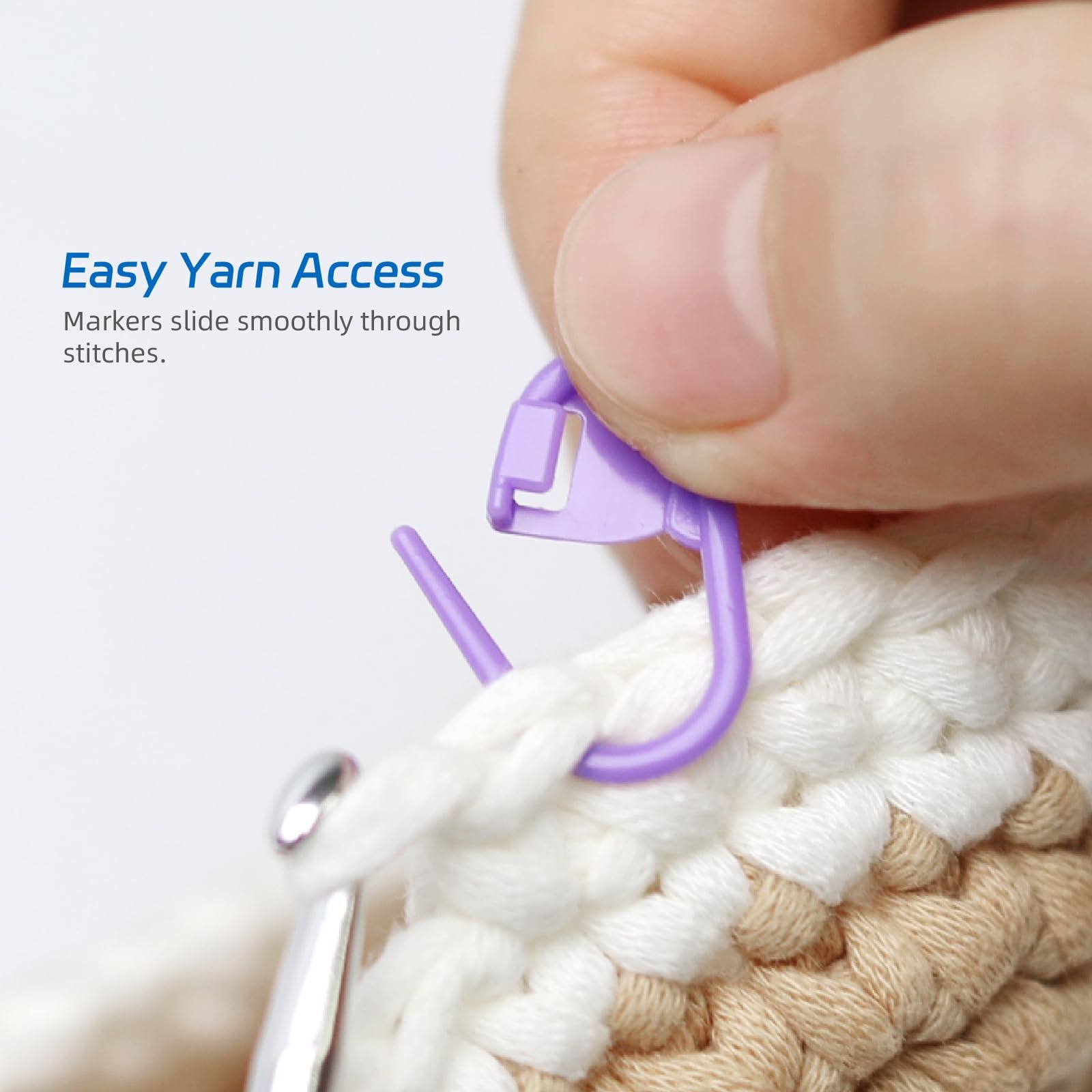 Crochet Stitch Markers Knitting Needle Accessories Locking Clips 200 Count