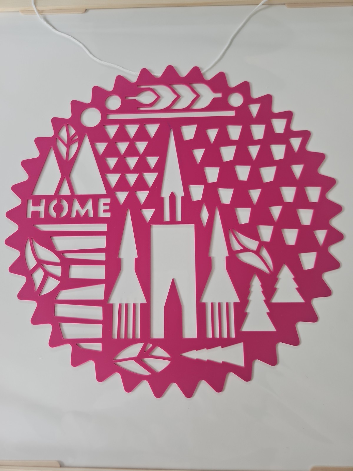 Frozen Castle Home Stencil 12" Round