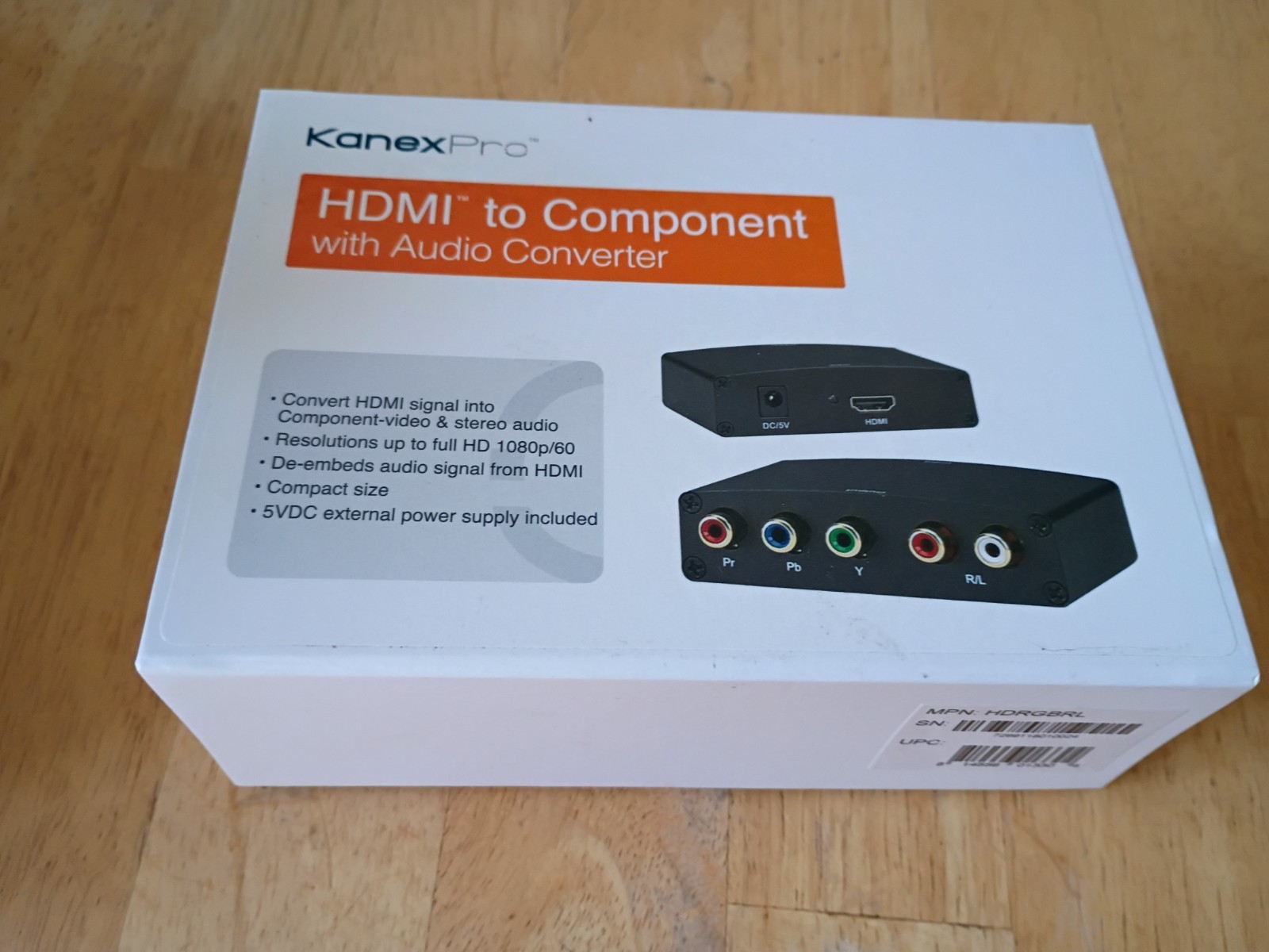 KanexPro HDMI to Component with Audio Converter w/ Power Supply HDRGBRL