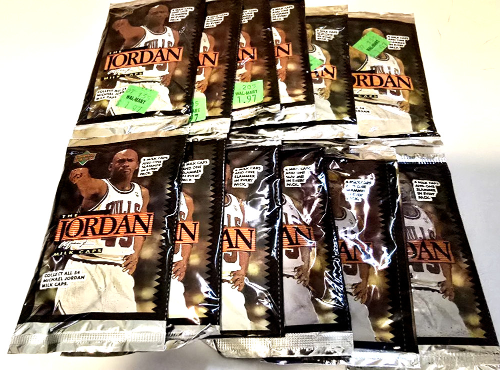 1- Unopened Sealed Foil Wax Pack Michael Jordan of 1995 Upper Deck Pogs