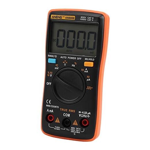 True-RMS Digital Multimeter Tester - AN8008 Measures AC/DC Voltage Ammeter