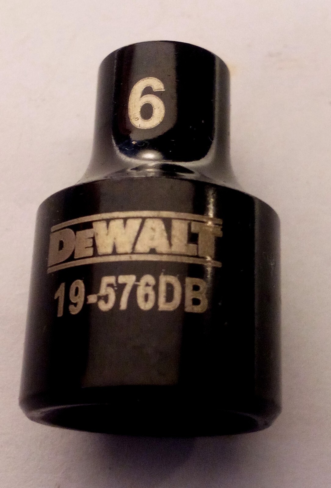 DeWalt 6mm x 3/8" Dr Black Chrome  Socket - 19-576DB - 6 Pt Free Shipping