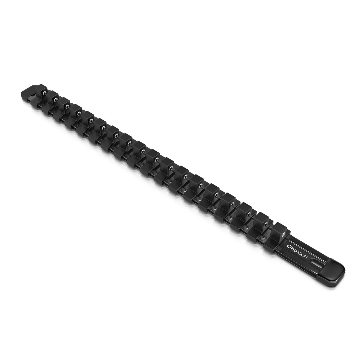 Aluminum Socket Organizer with Locking End Caps - 3/8-Inch Drive - Black Sock...
