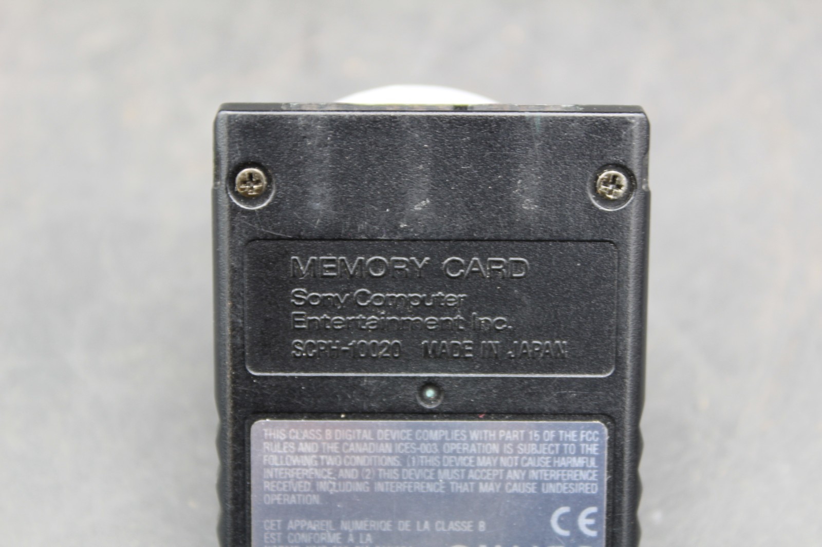 (1) Sony Memory Card 8MB PS2 Playstation 2 SCPH10020 - Black *UNTESTED*